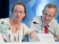 (from left) Ms Ruth Morgan Thomas, Global Coordinator for the Network of Sex Work Projects (NSWP); Dr Bernhard Schwartländer, Director of UNAIDS Department of Evidence, Strategy and Results.