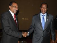 UNAIDS Executive Director, Mr Michel Sidibe (left) meeting the President of Burkina Faso, H. E. Blaise Compaore