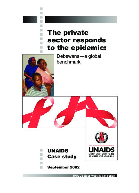 The Private Sector Responds To The Epidemic : Debswana, A Global ...