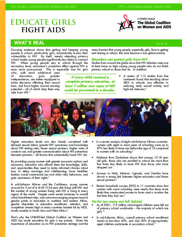 Educate Girls Fight Aids Unaids