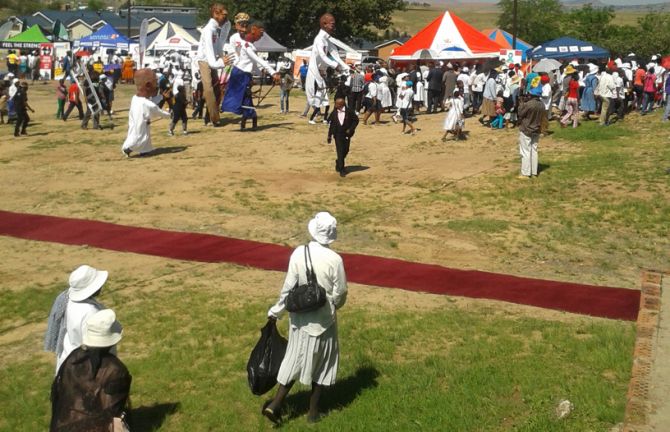 Results from the nation-wide HIV testing and counselling campaign were announced at World AIDS Day 2014 Commemoration at Thaba-Bosiu, Maseru Rural in Lesotho, 01 December 2014