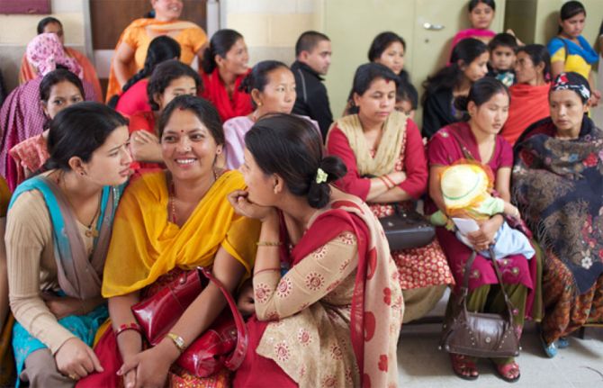 Waiting room of gynaecologic health outpatient department – Nepal.