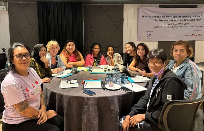 A UNAIDS-supported initiative by the International Community of Women Living with HIV Asia and Pacific (ICWAP) supports positive women’s organising. The Feminist School is a learning and consciousness raising programme that began in South Africa, and has 