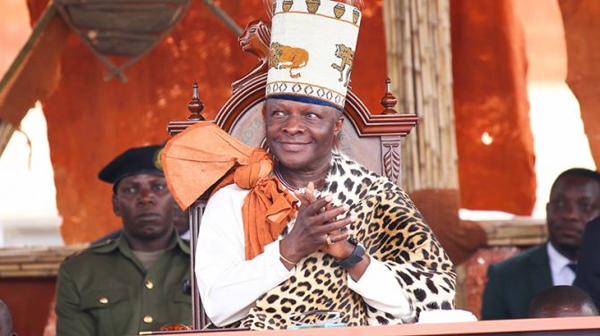 His Majesty Ronald Edward Frederick Kimera Muwenda Mutebi II the 36th Kabaka (King) of Buganda and UNAIDS Goodwill Ambassador for ending AIDS among men in East and Southern Africa. His Majesty Ronald Edward Frederick Kimera Muwenda Mutebi II the 36th Kabaka (King) of Buganda and UNAIDS Goodwill Ambassador for ending AIDS among men in East and Southern Africa.