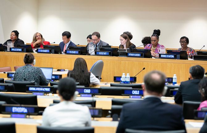 Winnie Byanyima, Executive Director of UNAIDS, at HLM/PPPR (Panel 2): "Ensuring equity through capacity building for PPPR and harnessing timely, sustainable and innovative financing and investment,” held at UNHQ, on Sept 20, 2023, during the 78th UN Gener