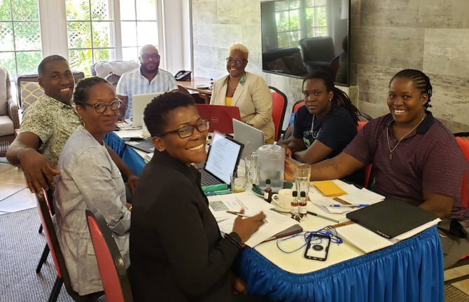 ECADE board meeting. March 2020. Provided by ECADE. Kenita Placide is at right. Tynette McKoy is seated next to her.