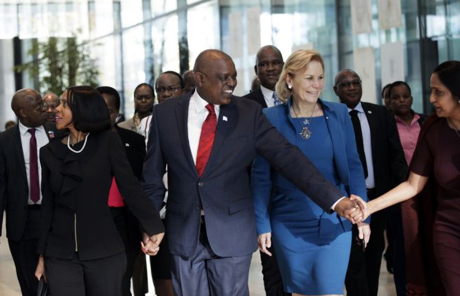 Conversation with the President of the Republic of Botswana, H.E. Dr Mokgweetsi E. K. Masisi. Geneva, 25 October 2018