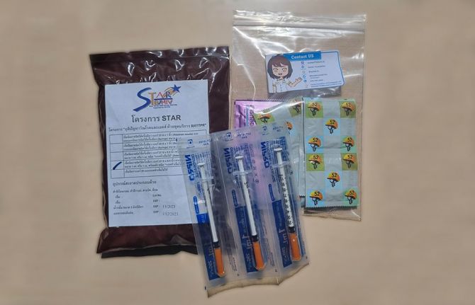 Harm reduction package at Ozone Foundation, Thailand. June 2023