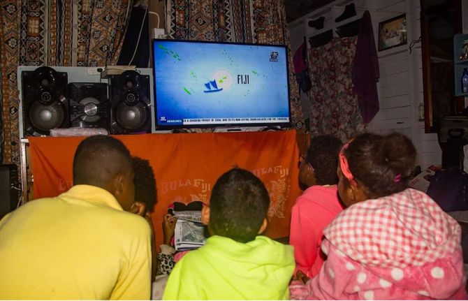 Children watching the concert. Credit: Kelera Dimaimuri