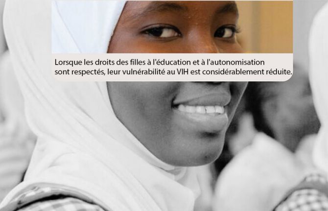 Lorsque les droits des filles à l'éducation et à l'autonomisation sont respectés, leur vulnérabilité au VIH est considérablement réduite.