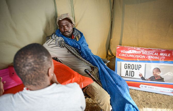 Voluntary medical male circumcision. Lesotho, 2019. Credit: UNAIDS