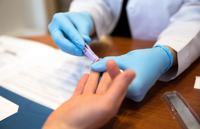 HIV blood finger prick test - Credit: https://www.gov.uk