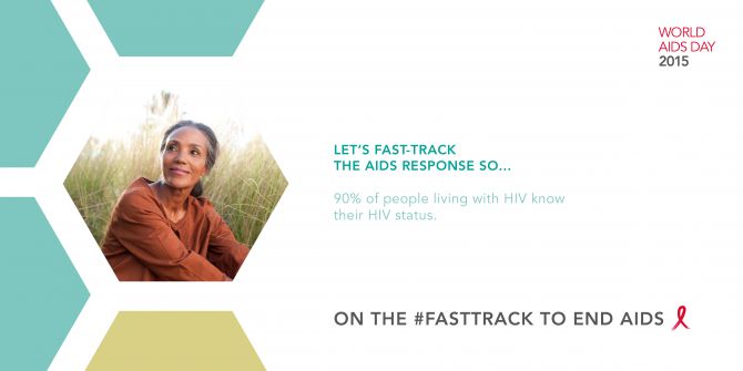 Let’s fast-track the AIDS response so... 90% of people living with HIV know their HIV status