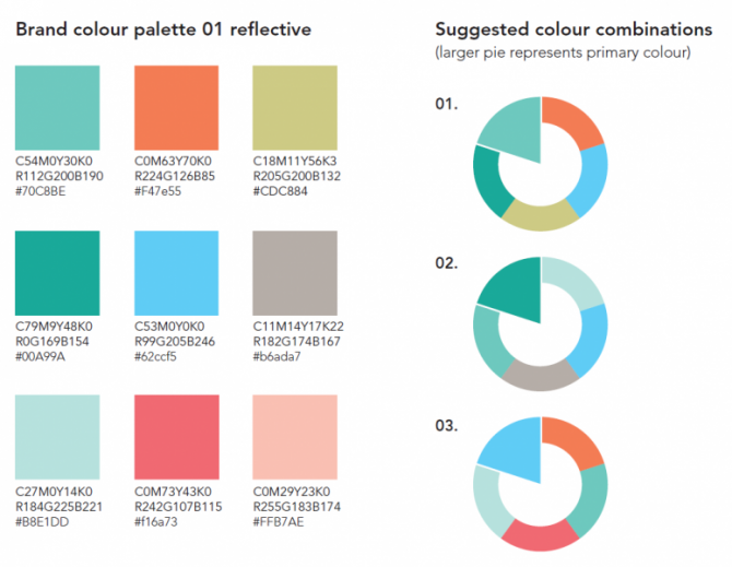 Colour Palette 01 reflective — UNAIDS brand builder